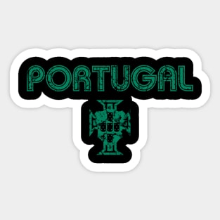 Portugal Distressed (Green) Sticker